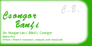 csongor banfi business card